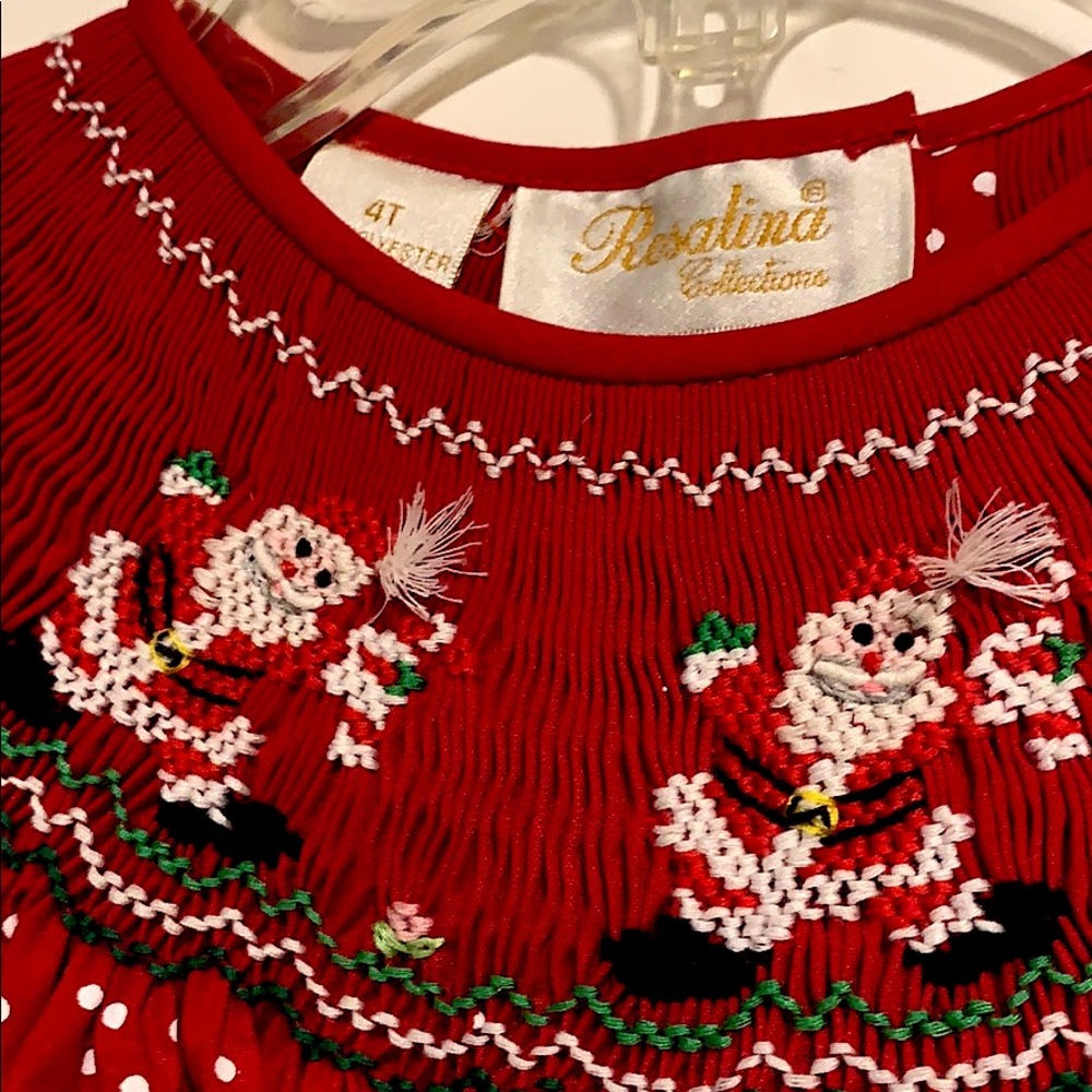 Rosalina Collection, Smocked Christmas dress - Picture 3 of 3